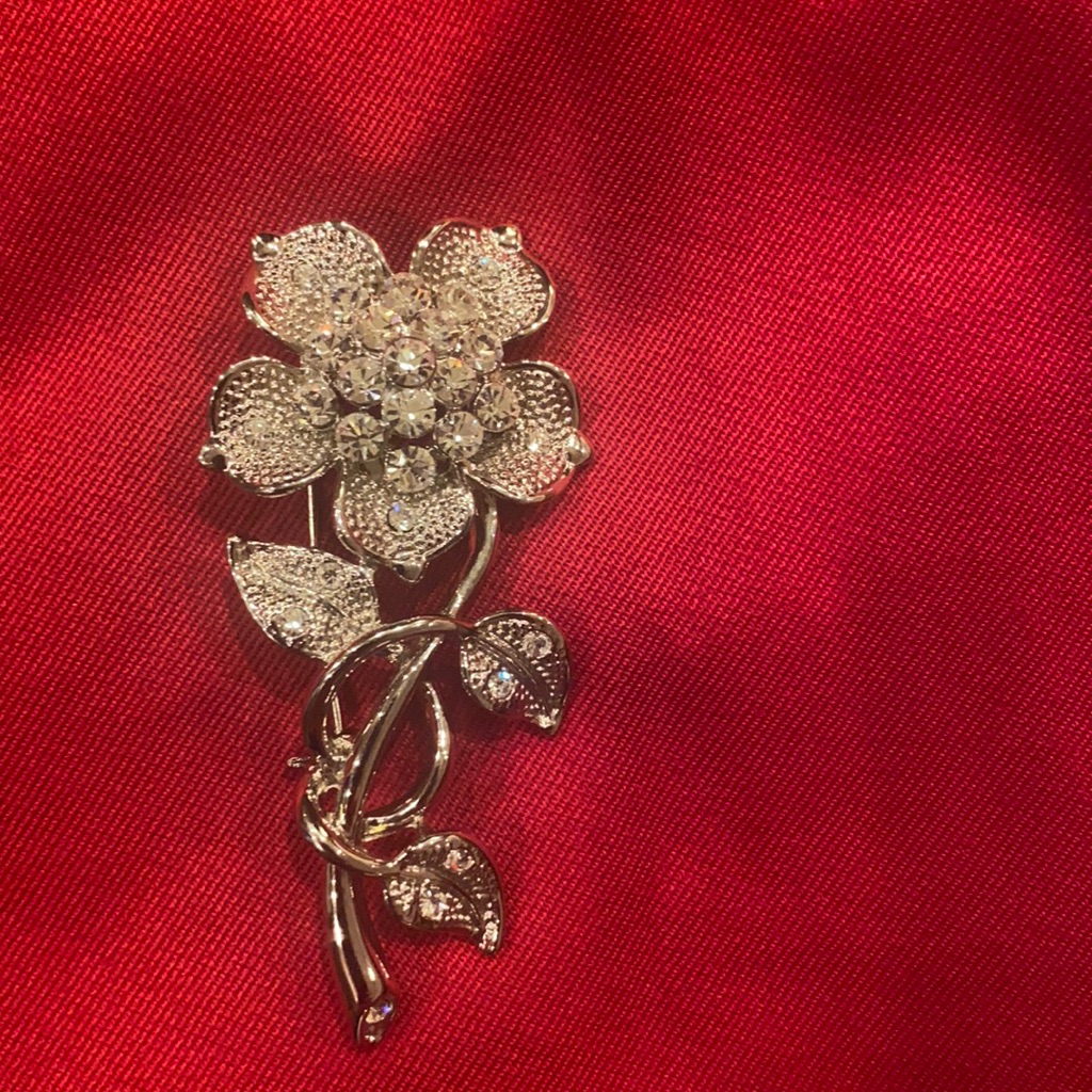 Nwot Silver Flower Pin Never Worn